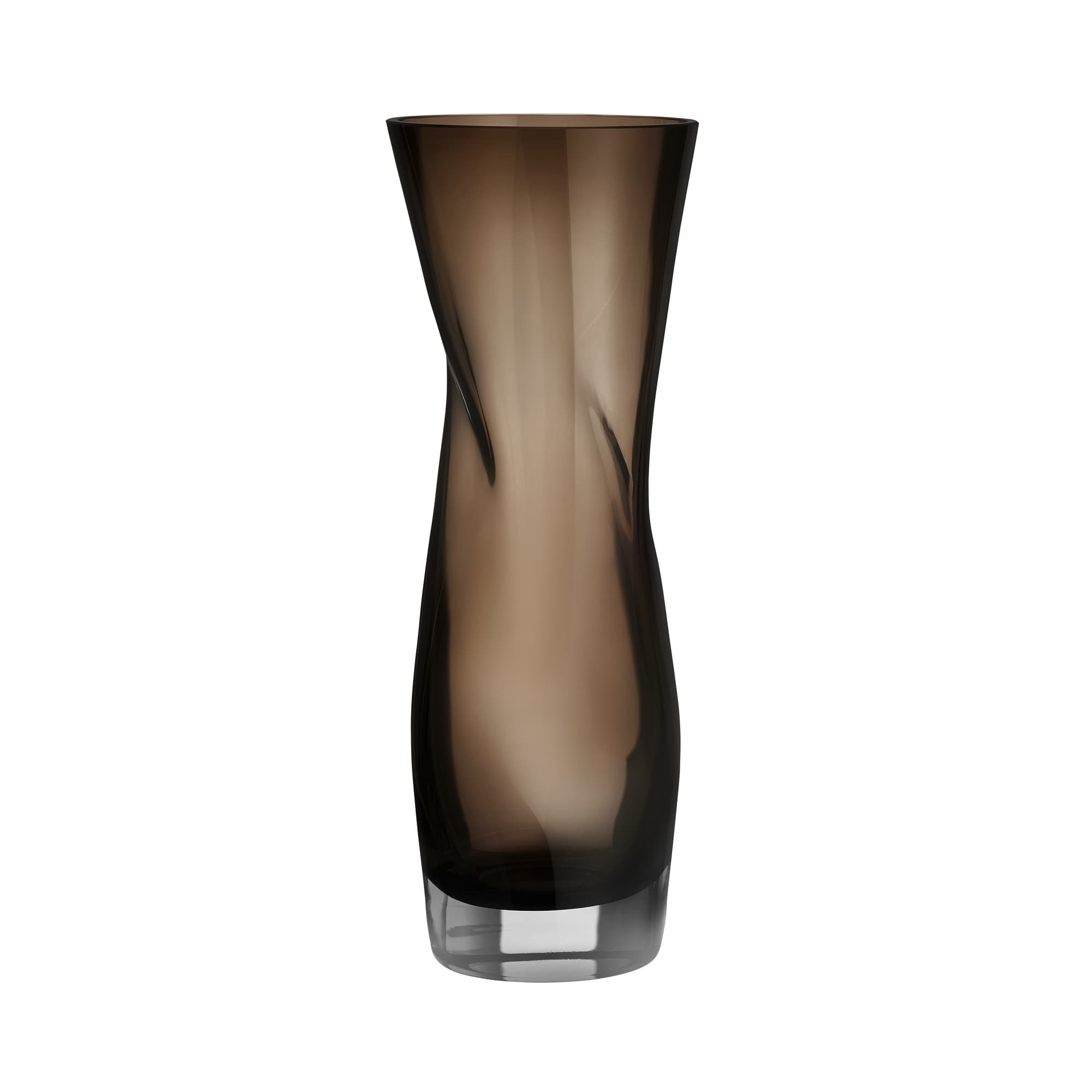Squeeze vase, røykbrun 340 mm